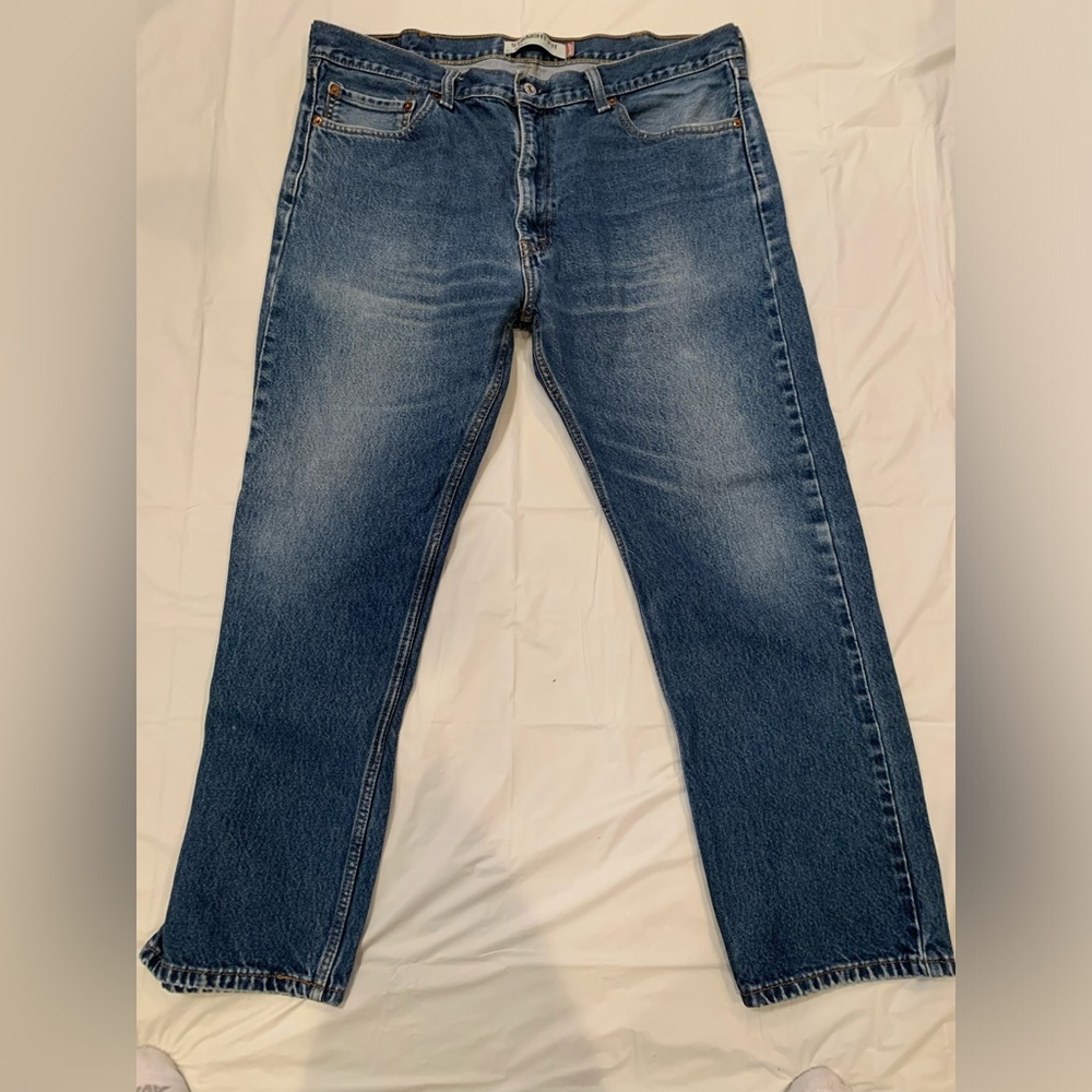 Levi's 505 Straight Fit Men's Heavy Denim Med Wash Jeans 40x30